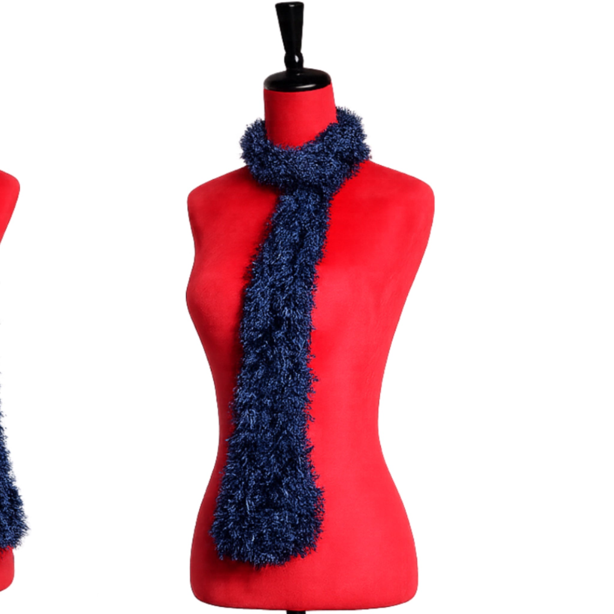 Fuzzy knit scarf