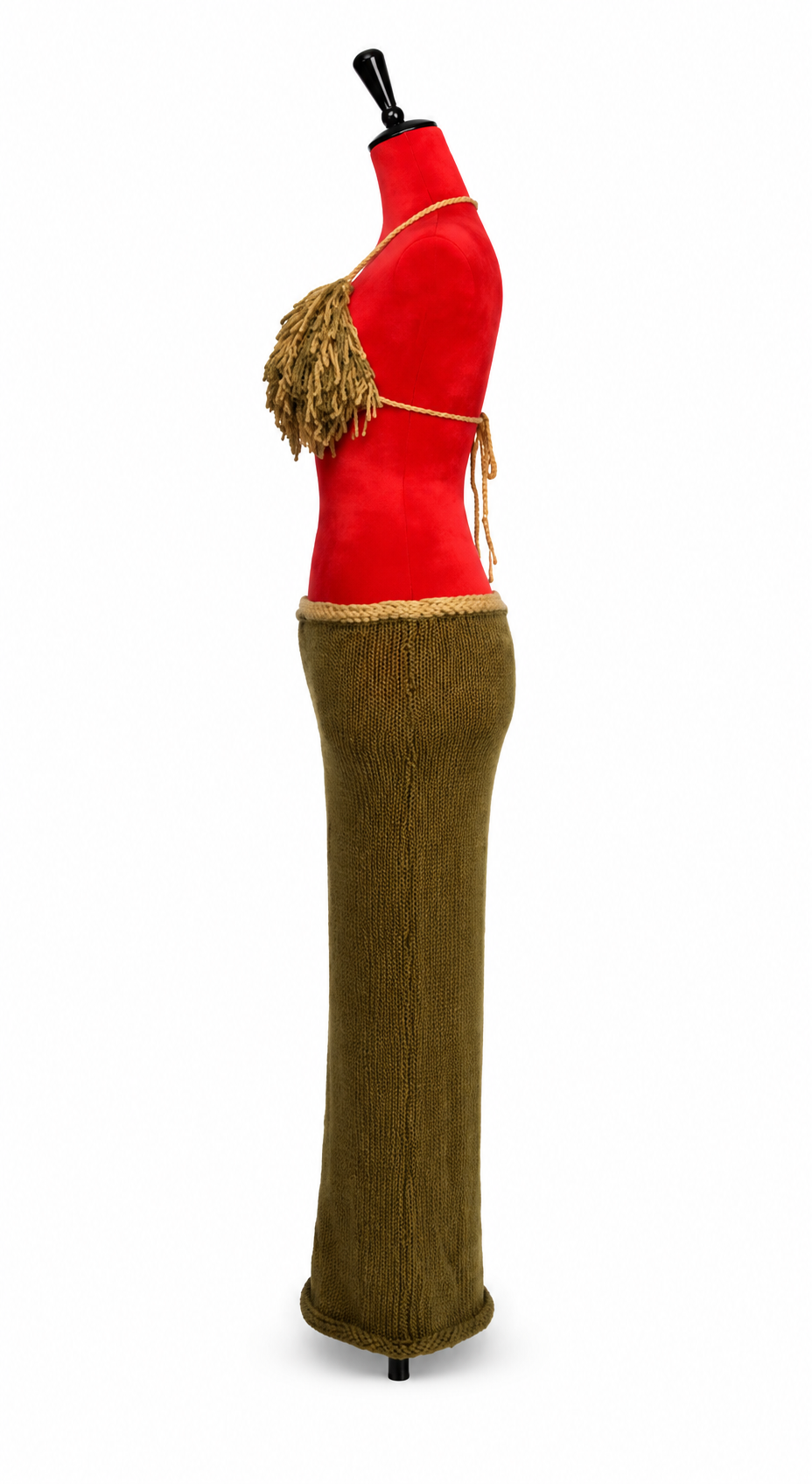 Crochet Fringe Top + Knit Maxi Skirt Set