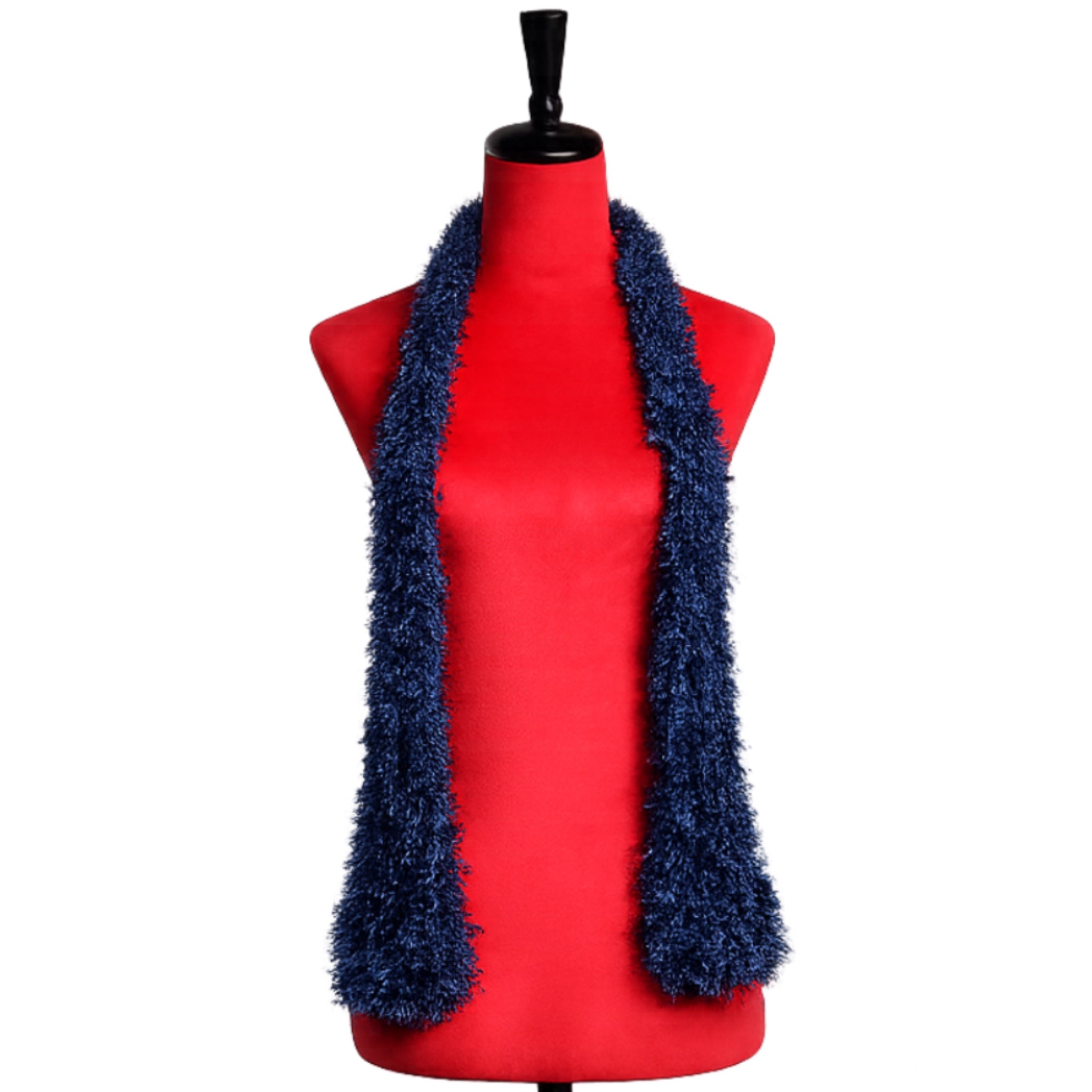 Fuzzy knit scarf